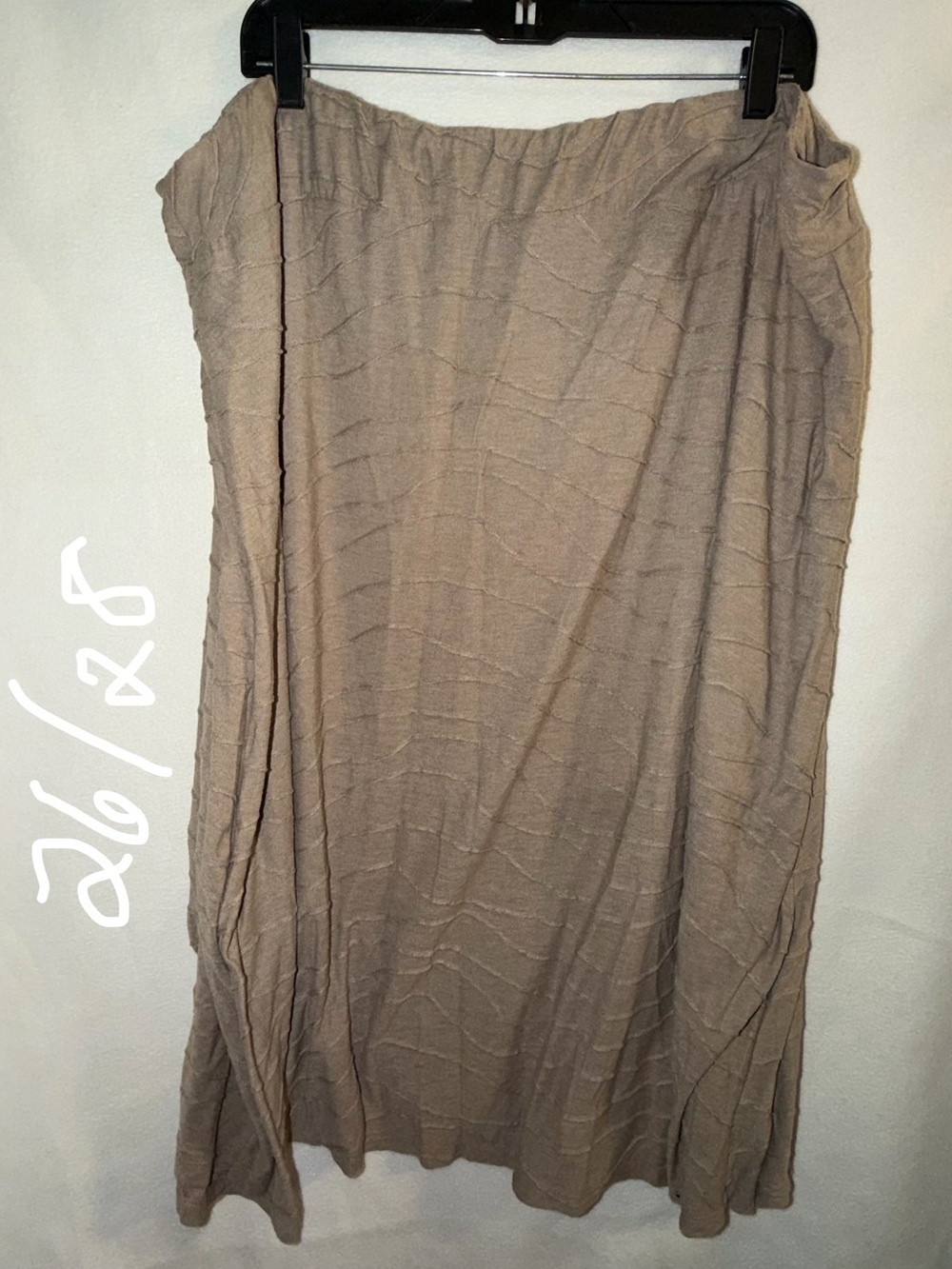 Neutral Taupe Midi Skirt - Women's Casual Everyday